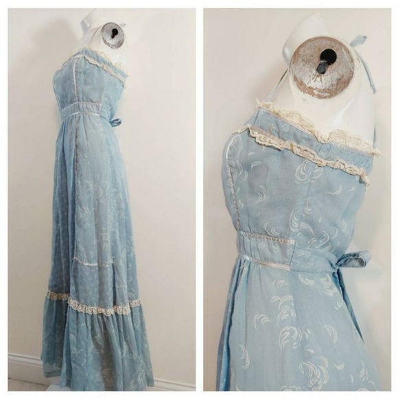 SOLD Candi Jones 70s boho gunne sax style prairie dress cottagecore hippie - Picture 6 of 8